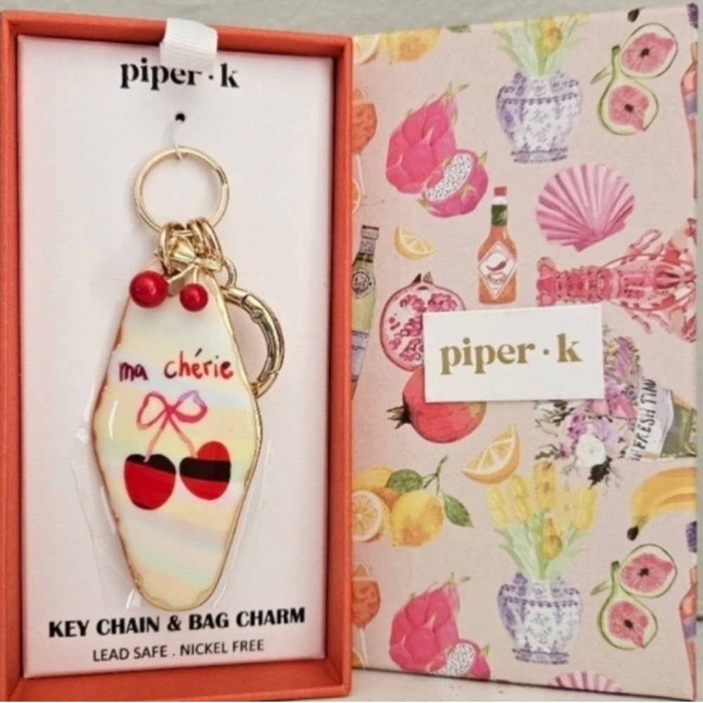 Piper K mon cheri novelty Cherry bag charm/key chain